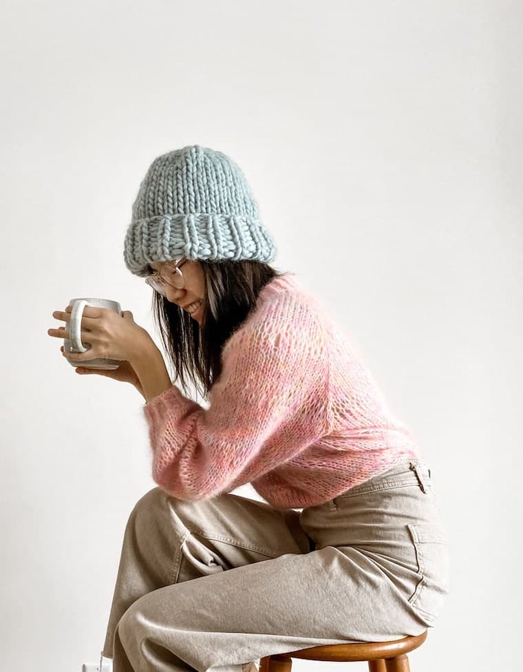 Spill the Beanie Super Bulky Hat Knitting Pattern